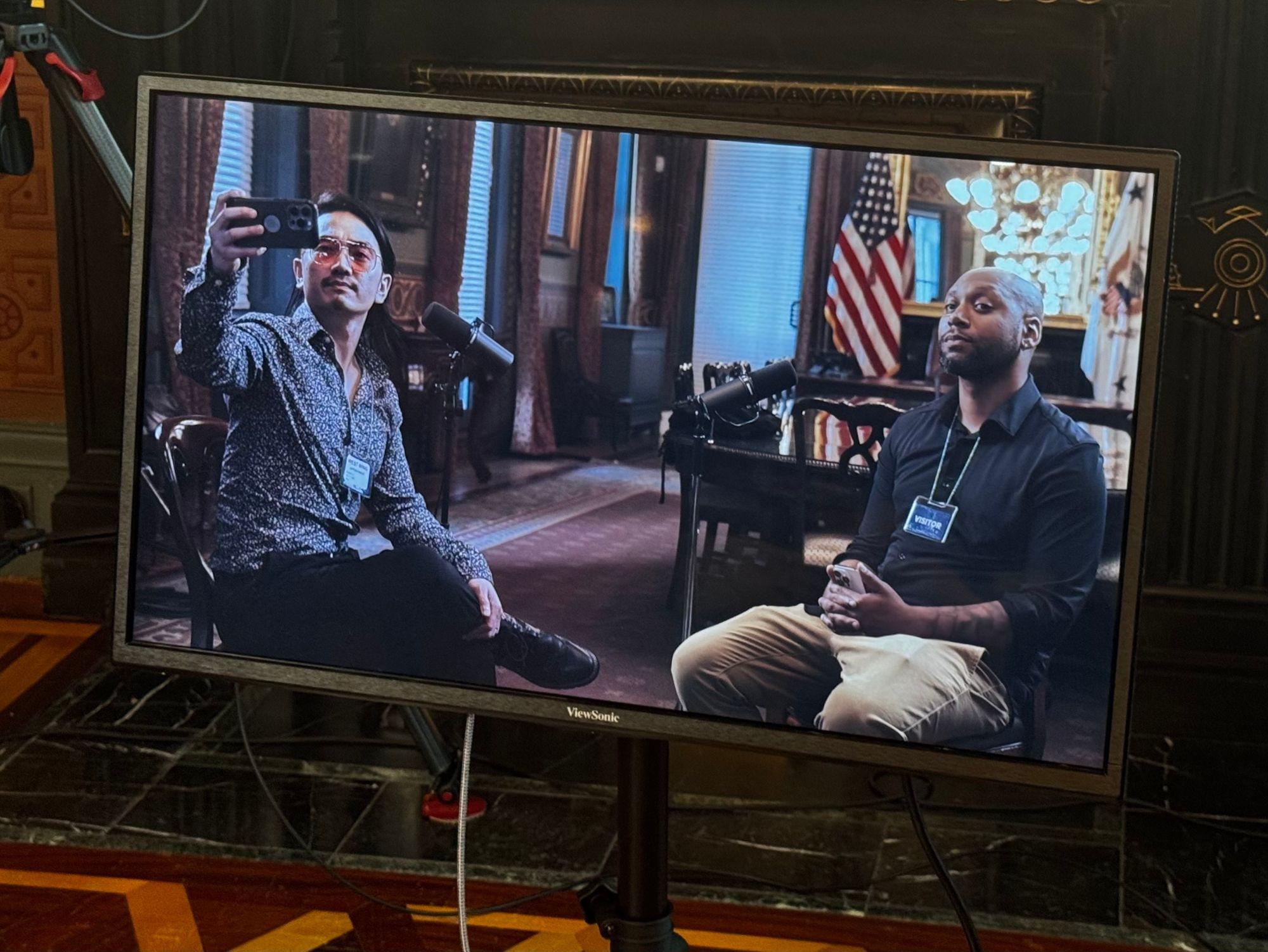 The shoot: On set at the White House