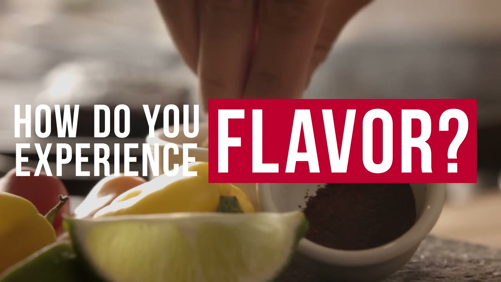 Title: How do you experience flavor?, over food on a grill